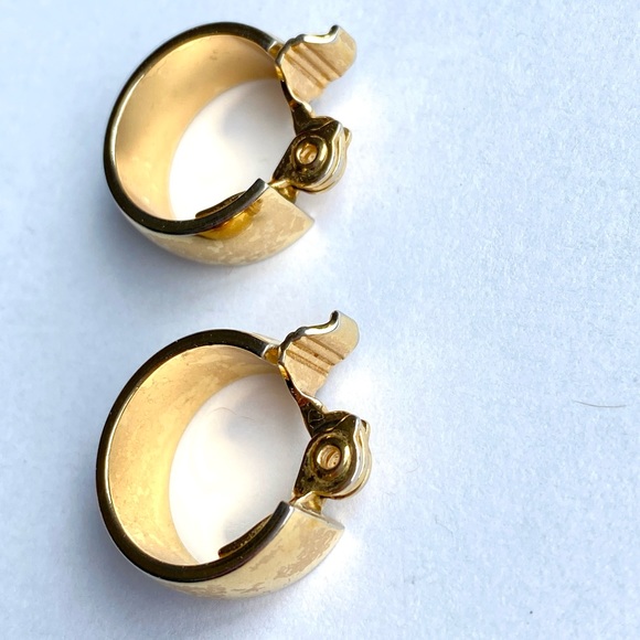 Monet Small Hoop Clip On Earrings - Goldtone - Picture 3 of 7